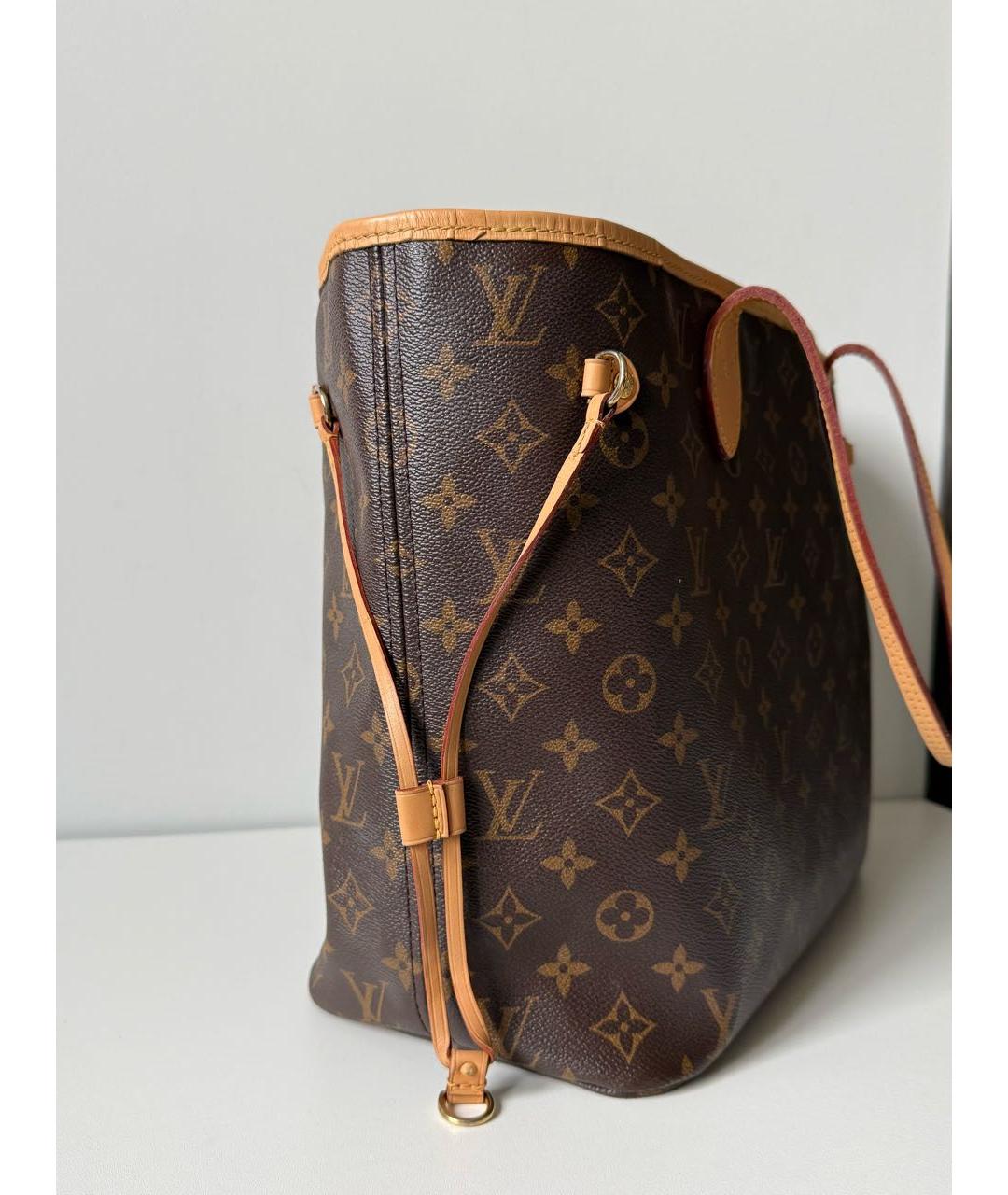 LOUIS VUITTON Коричневая сумка тоут из канвы, фото 4