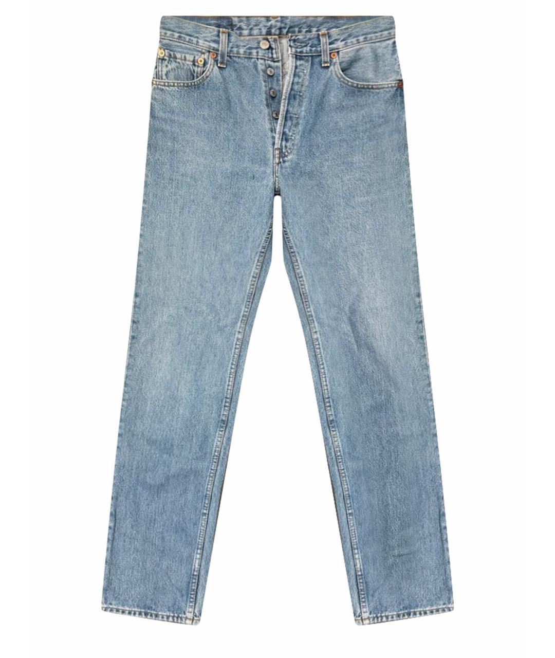 LEVI'S Голубые хлопковые прямые джинсы, фото 1