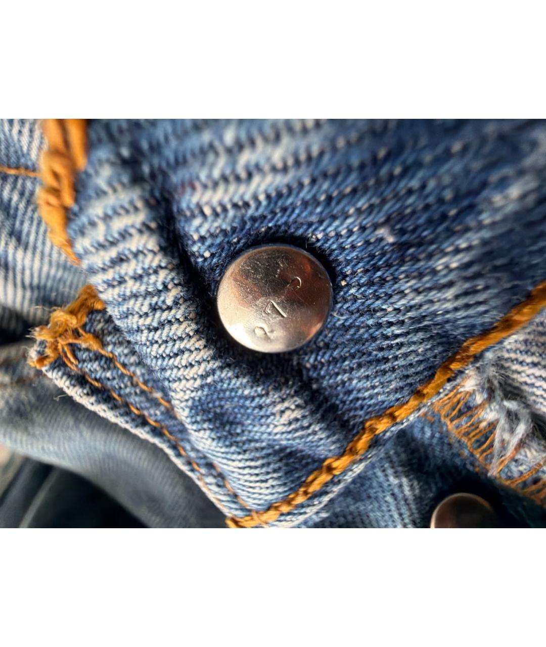 LEVI'S Голубые хлопковые прямые джинсы, фото 5