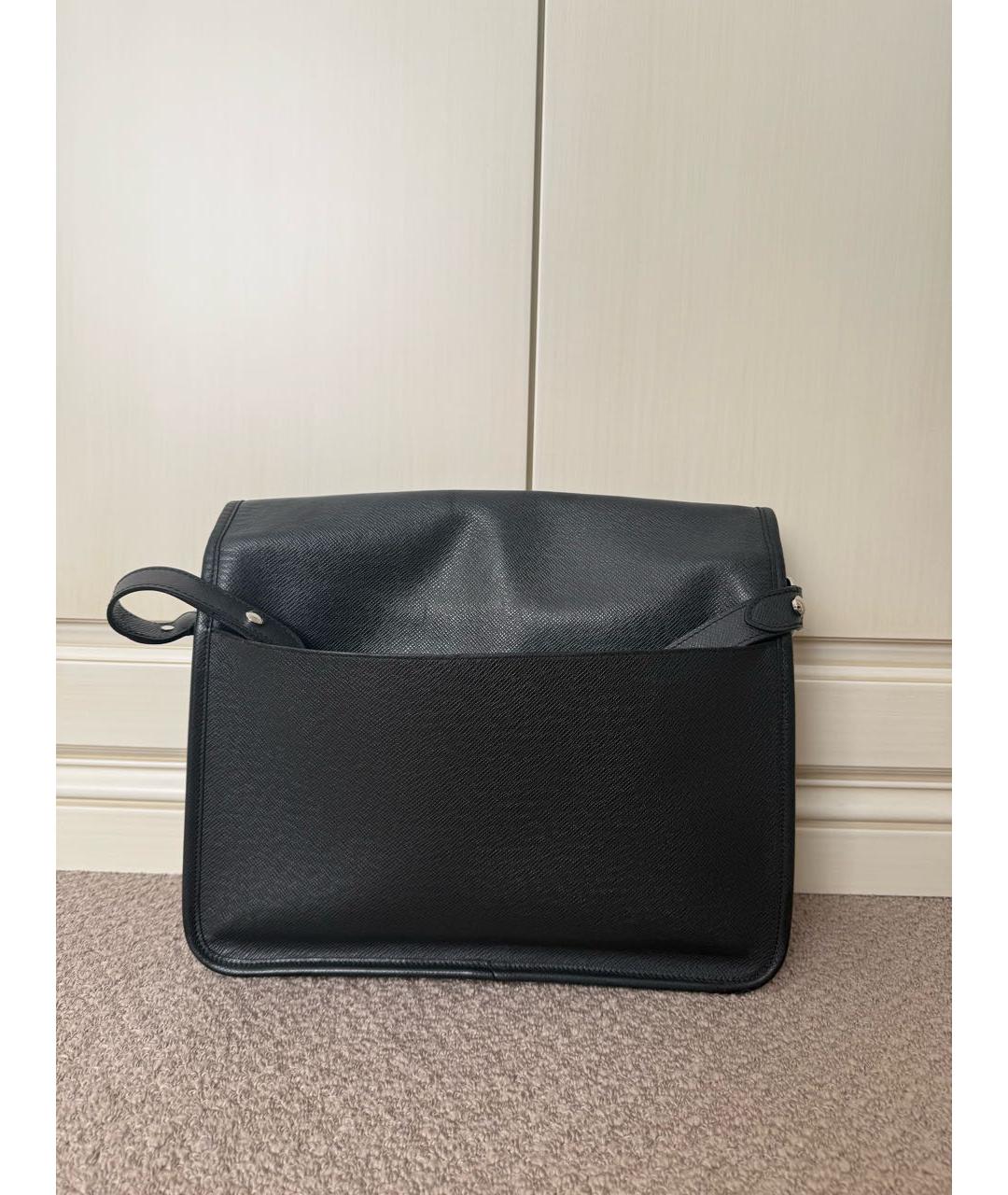 LOUIS VUITTON Черная кожаная сумка на плечо, фото 2