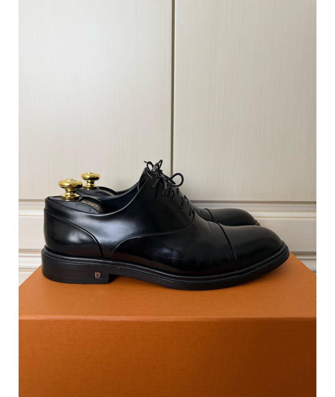 LOUIS VUITTON Черные кожаные туфли, фото 6