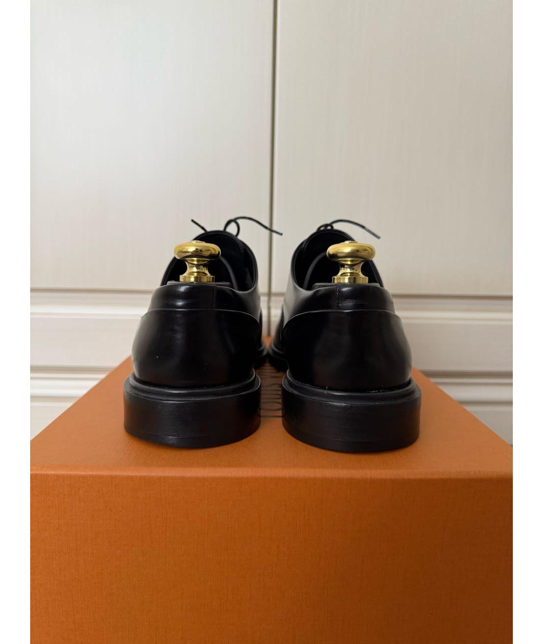 LOUIS VUITTON Черные кожаные туфли, фото 4