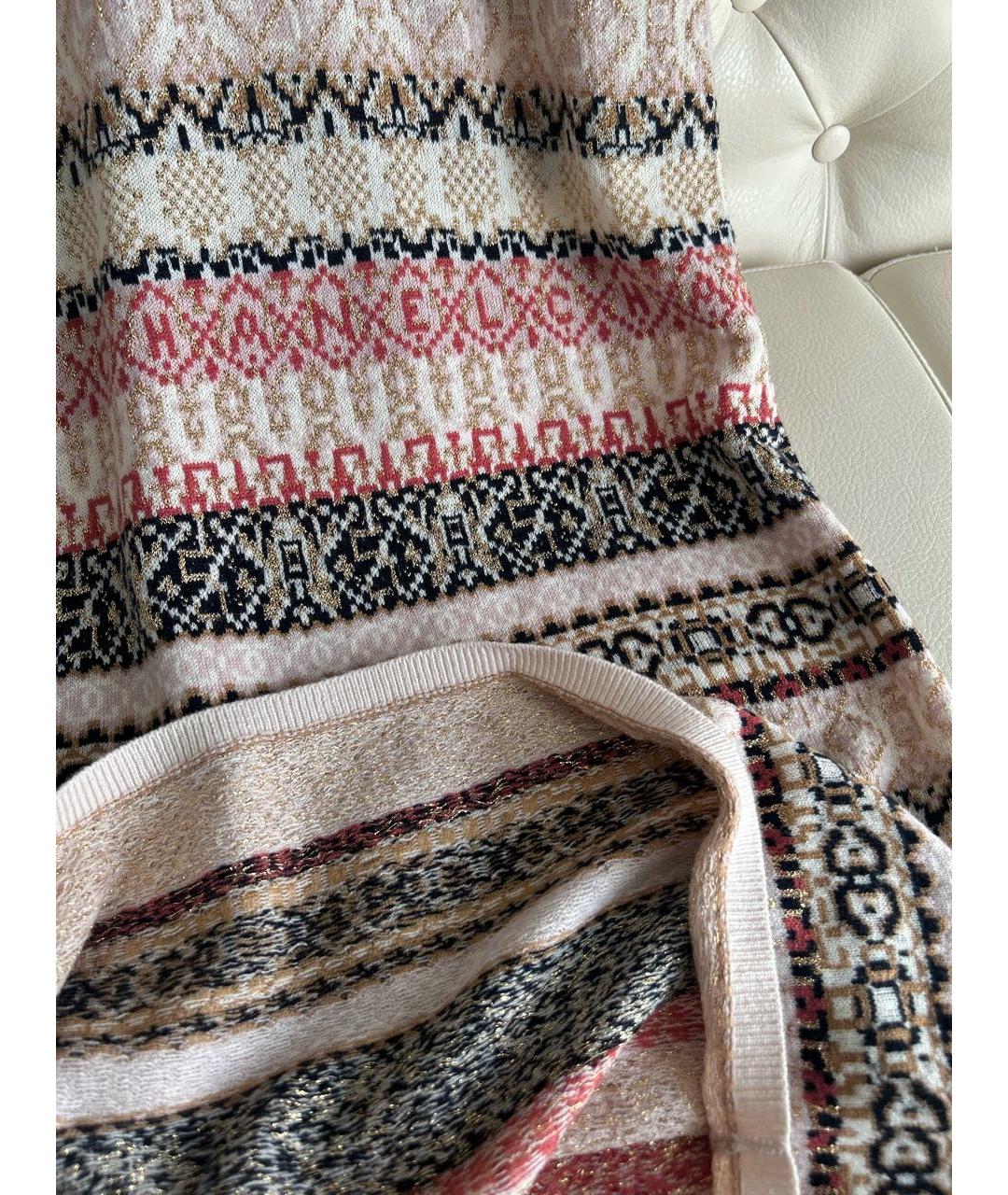 CHANEL Мульти кашемировое повседневное платье, фото 8