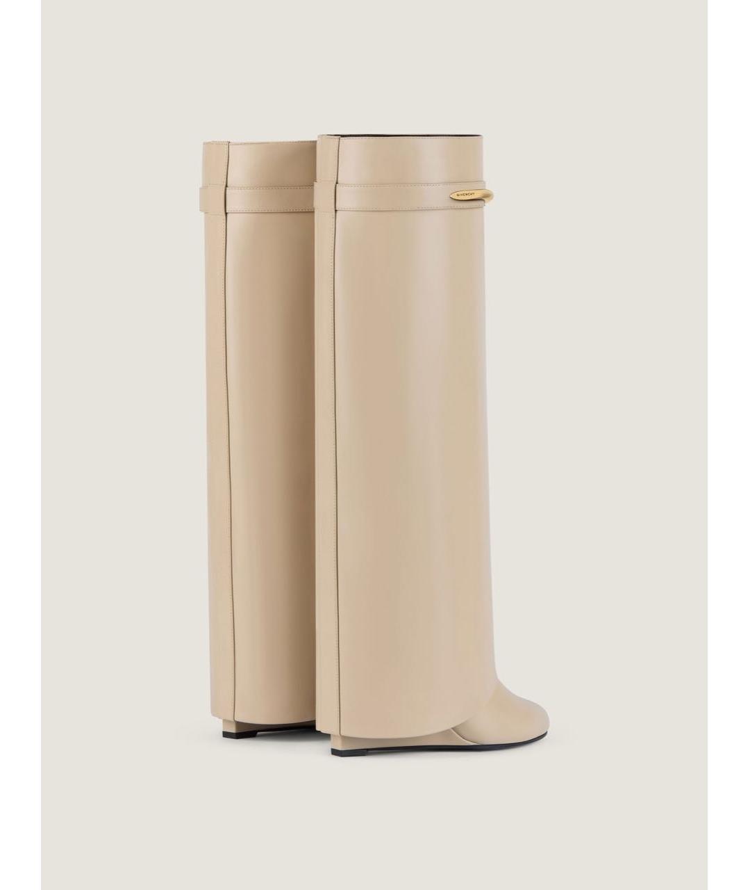 GIVENCHY Бежевые кожаные сапоги, фото 2