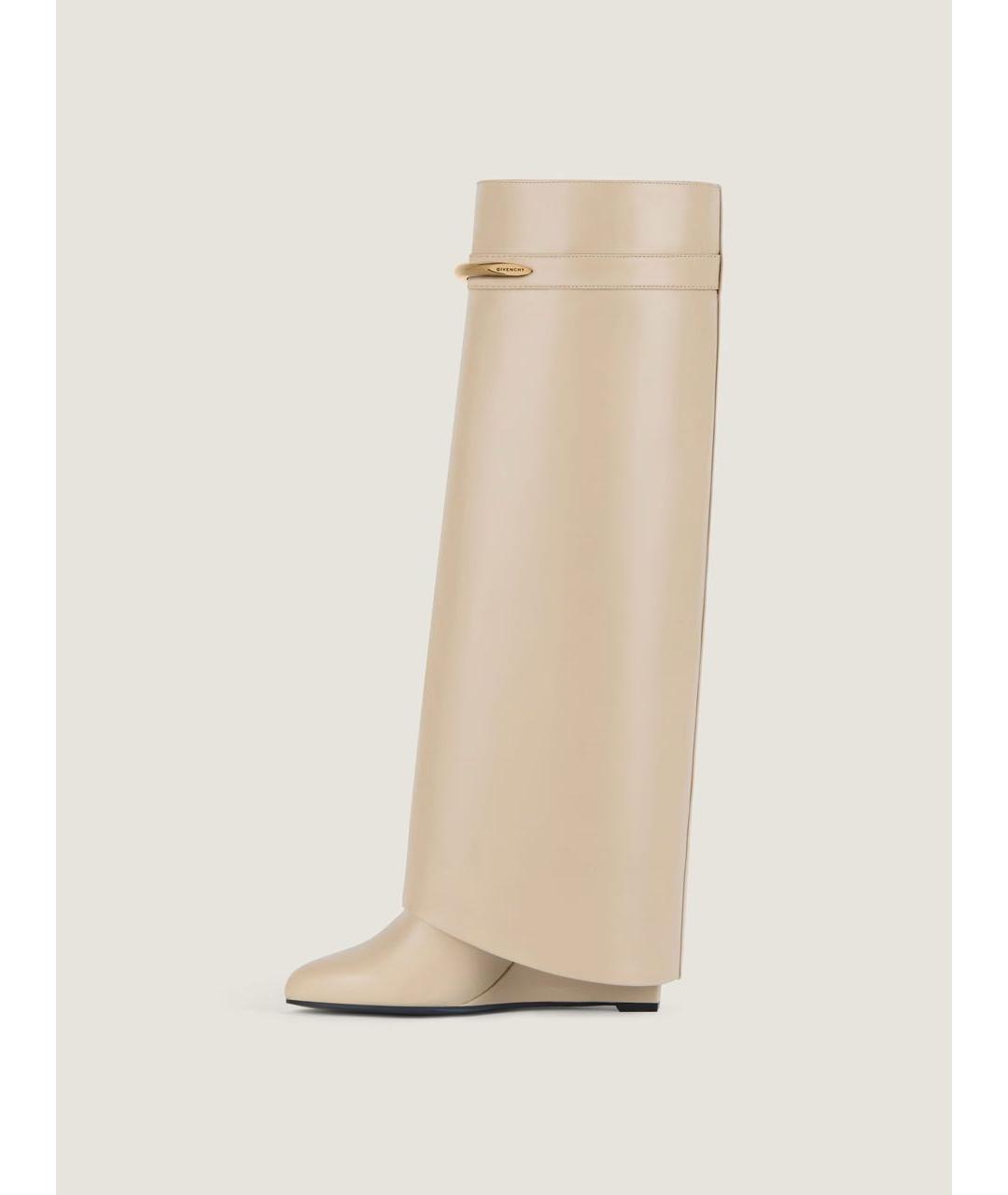 GIVENCHY Бежевые кожаные сапоги, фото 7