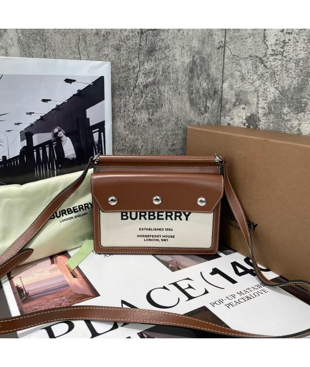 BURBERRY Бежевая сумка через плечо, фото 2