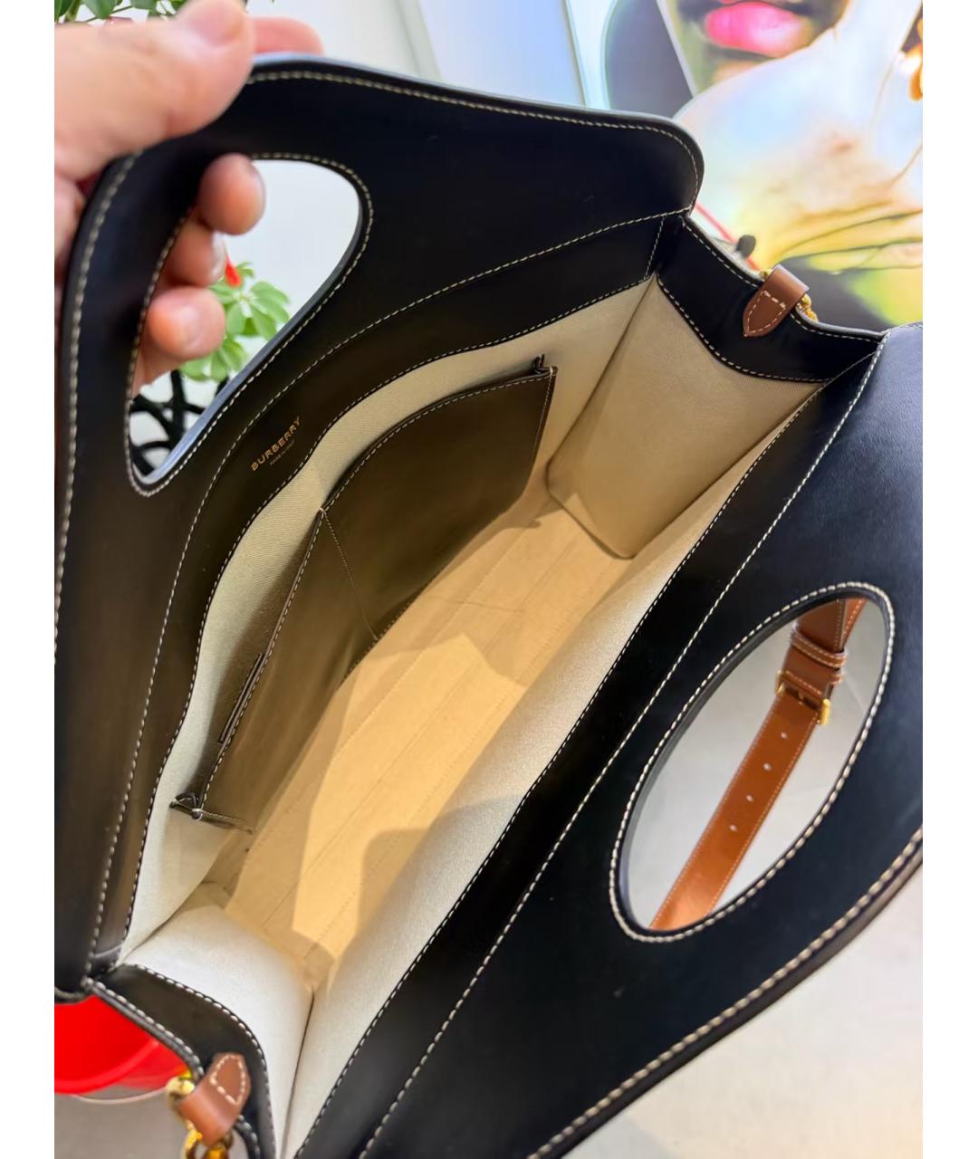 BURBERRY Серая сумка через плечо из канвы, фото 4
