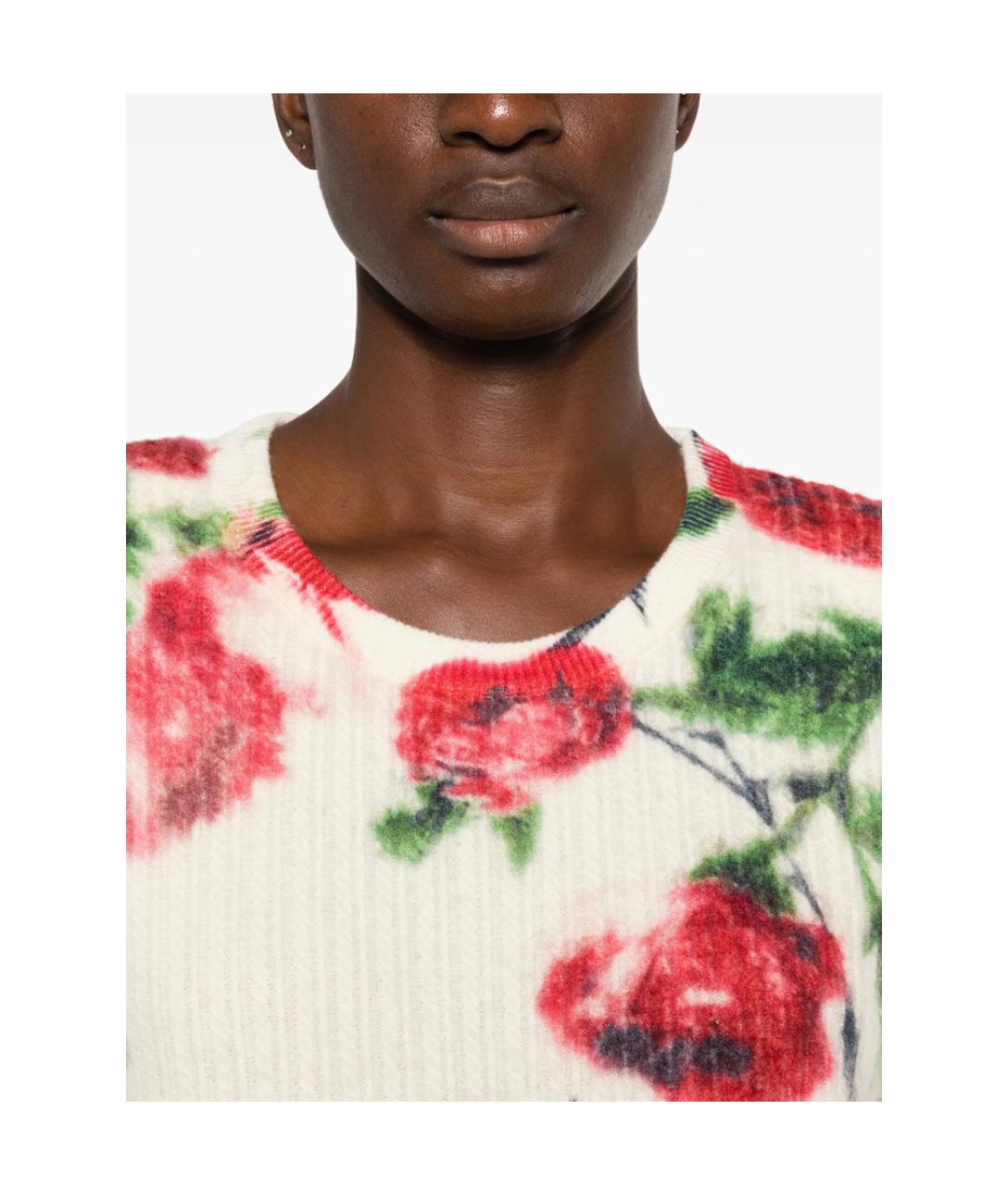BLUMARINE Белая кашемировая футболка, фото 3