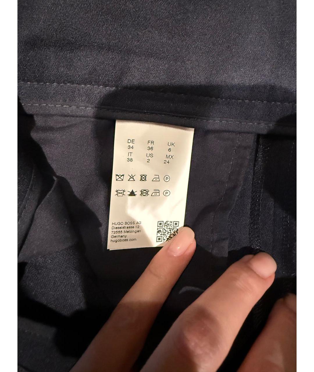 HUGO BOSS Темно-синие шерстяные кюлоты, фото 4