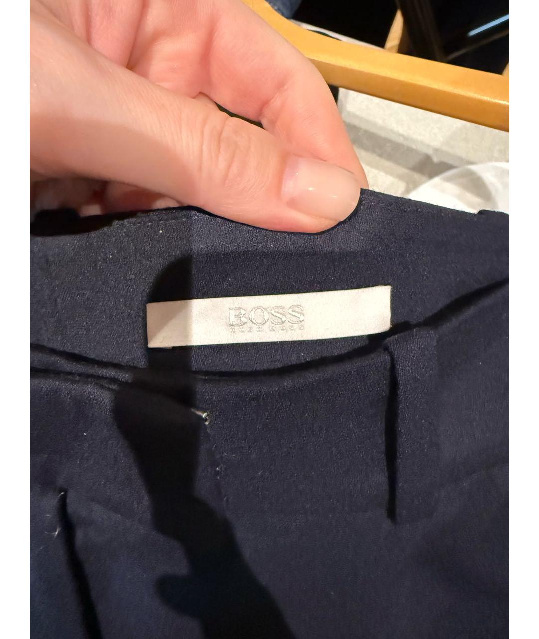 HUGO BOSS Темно-синие шерстяные кюлоты, фото 3