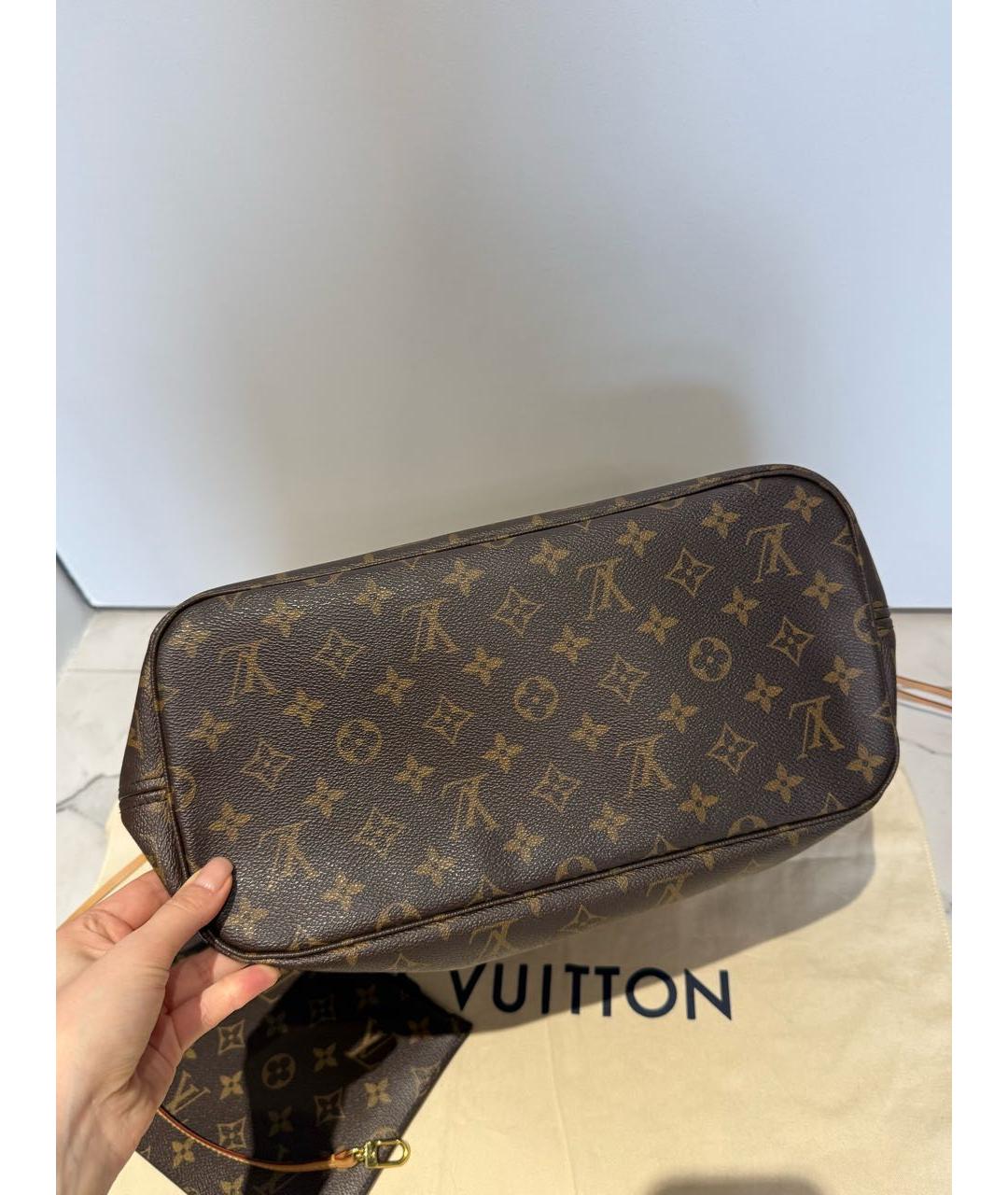 LOUIS VUITTON Коричневая сумка тоут из канвы, фото 6