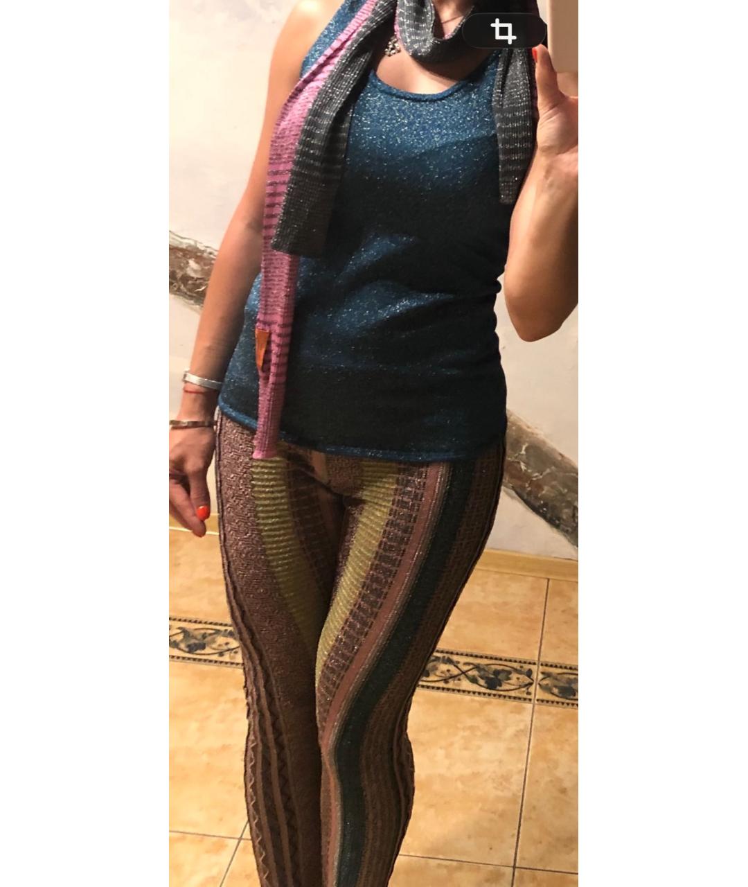 MISSONI Бирюзовый полиамидовый костюм с брюками, фото 8