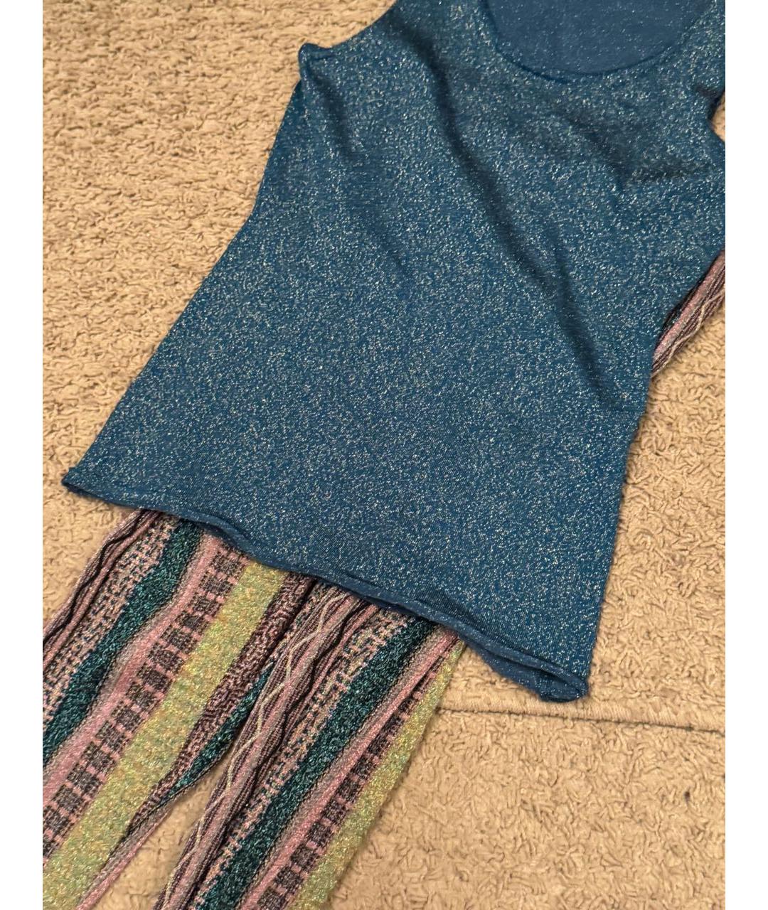 MISSONI Бирюзовый полиамидовый костюм с брюками, фото 2