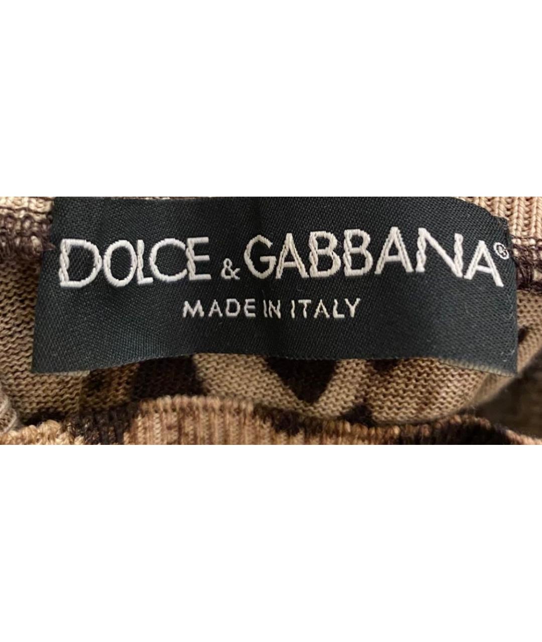 DOLCE&GABBANA Коричневое платье, фото 4