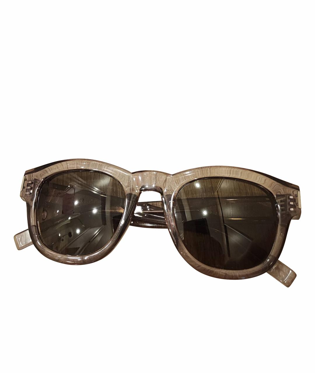 SAINT LAURENT Серебряные пластиковые солнцезащитные очки, фото 1