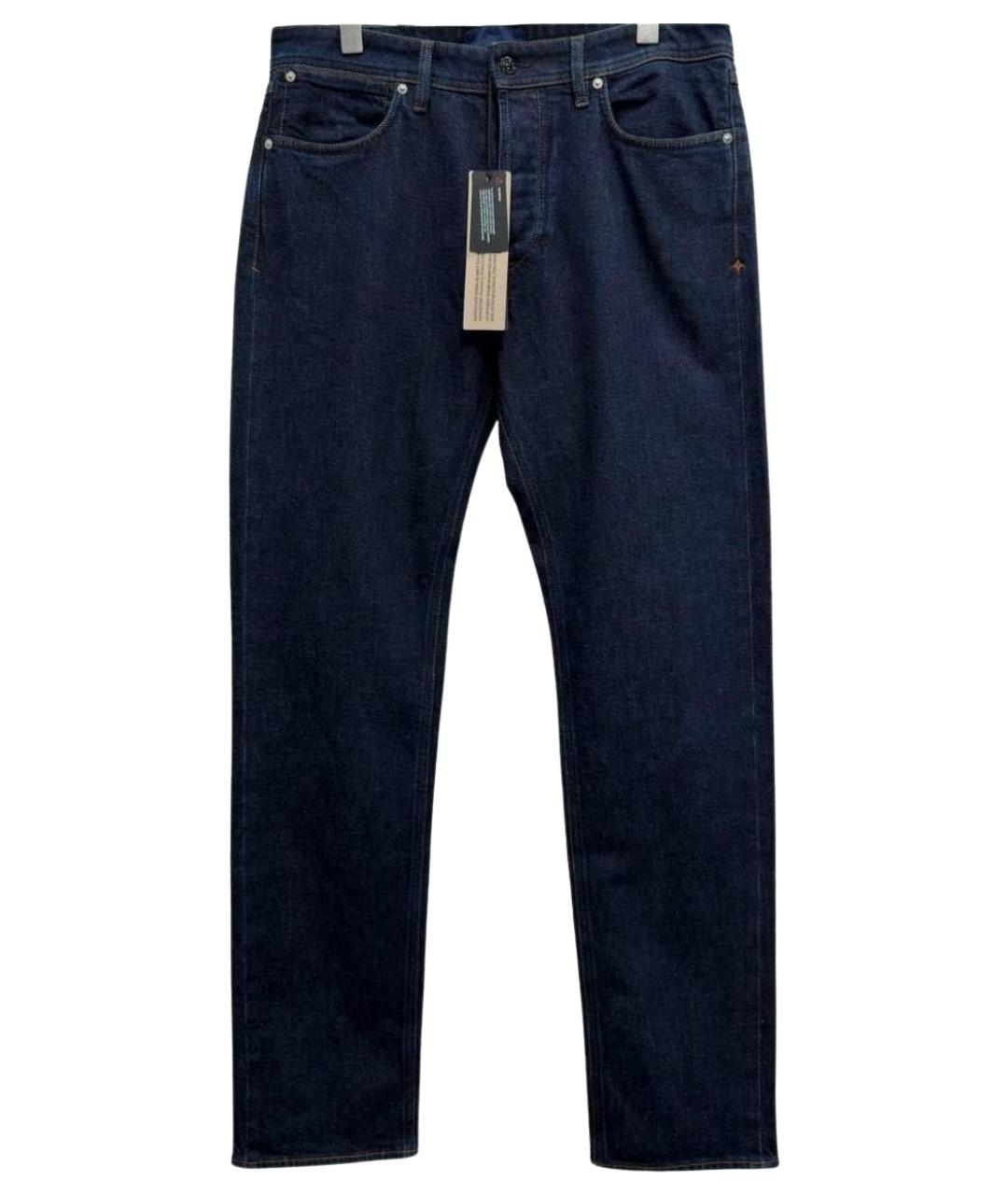 STONE ISLAND Темно-синие хлопковые джинсы скинни, фото 1