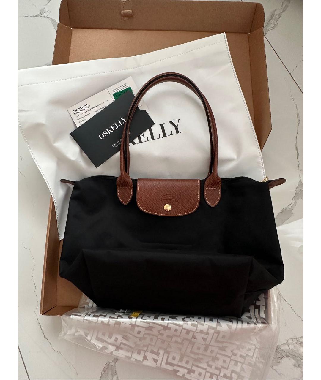 LONGCHAMP Черная сумка тоут, фото 5