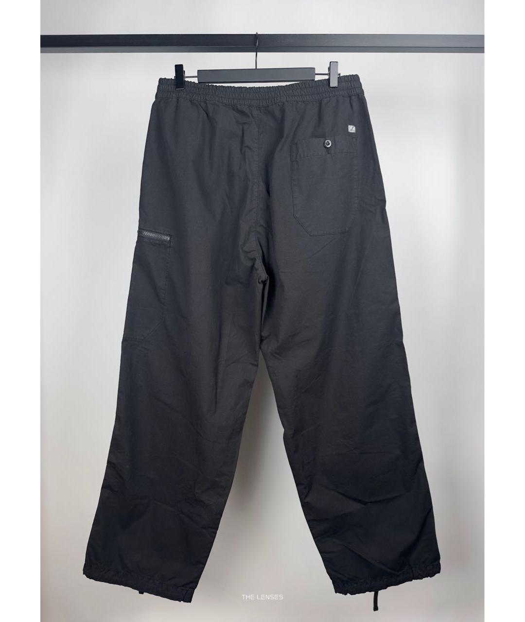 CP COMPANY Черные хлопко-эластановые повседневные брюки, фото 3