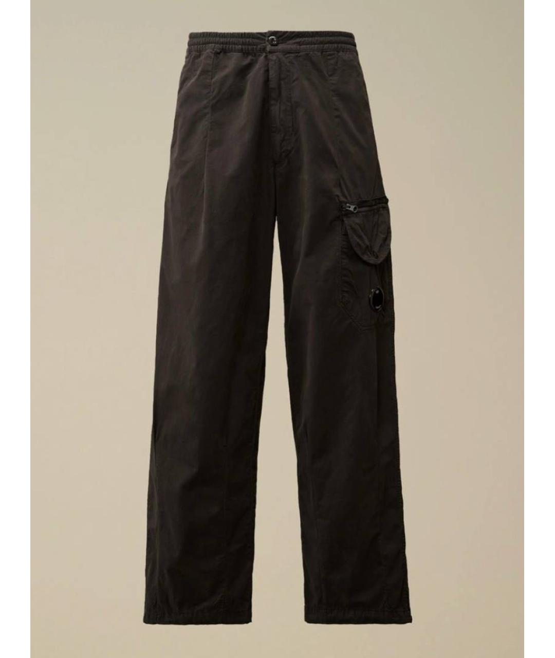 CP COMPANY Черные хлопко-эластановые повседневные брюки, фото 7