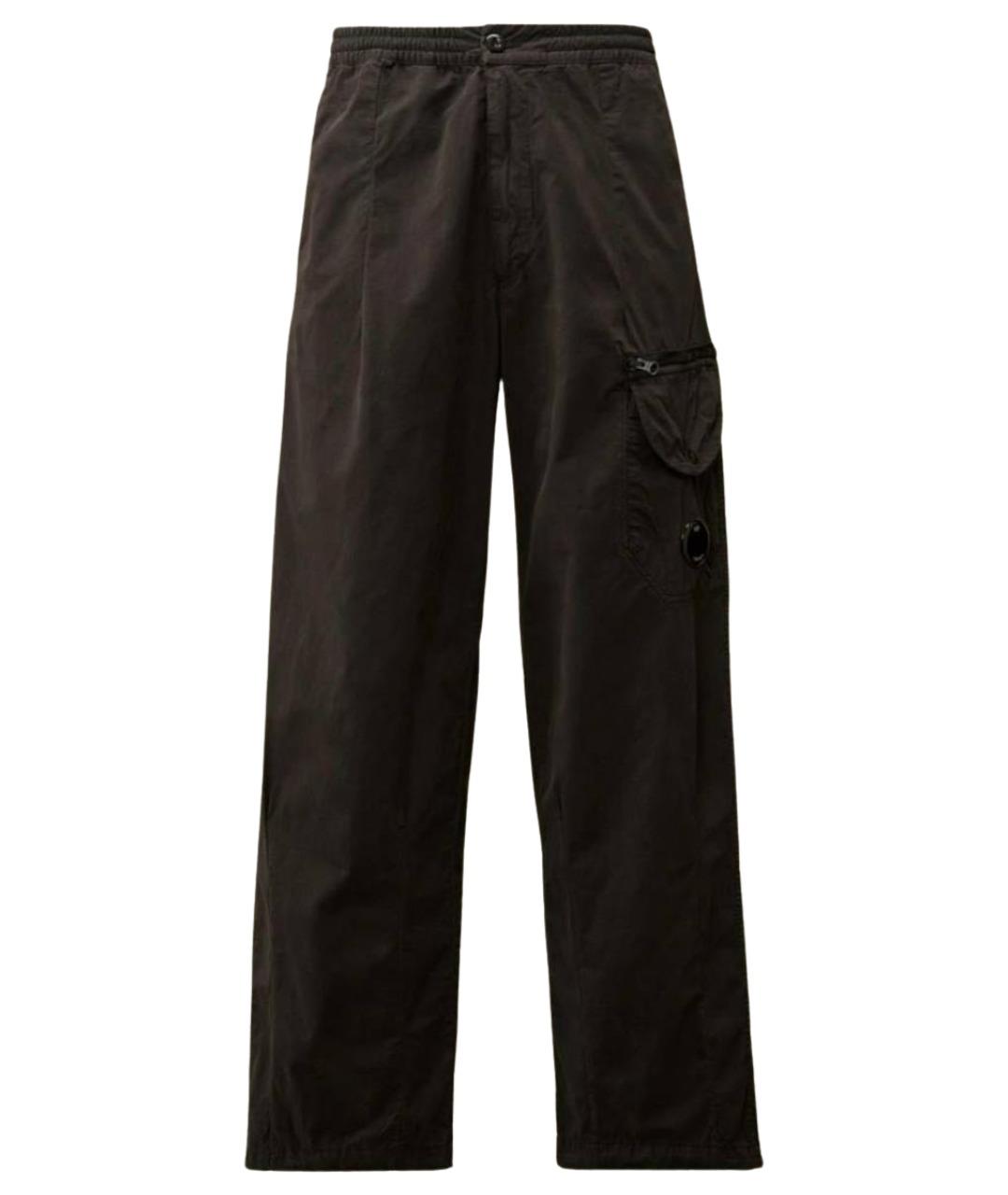 CP COMPANY Черные хлопко-эластановые повседневные брюки, фото 1