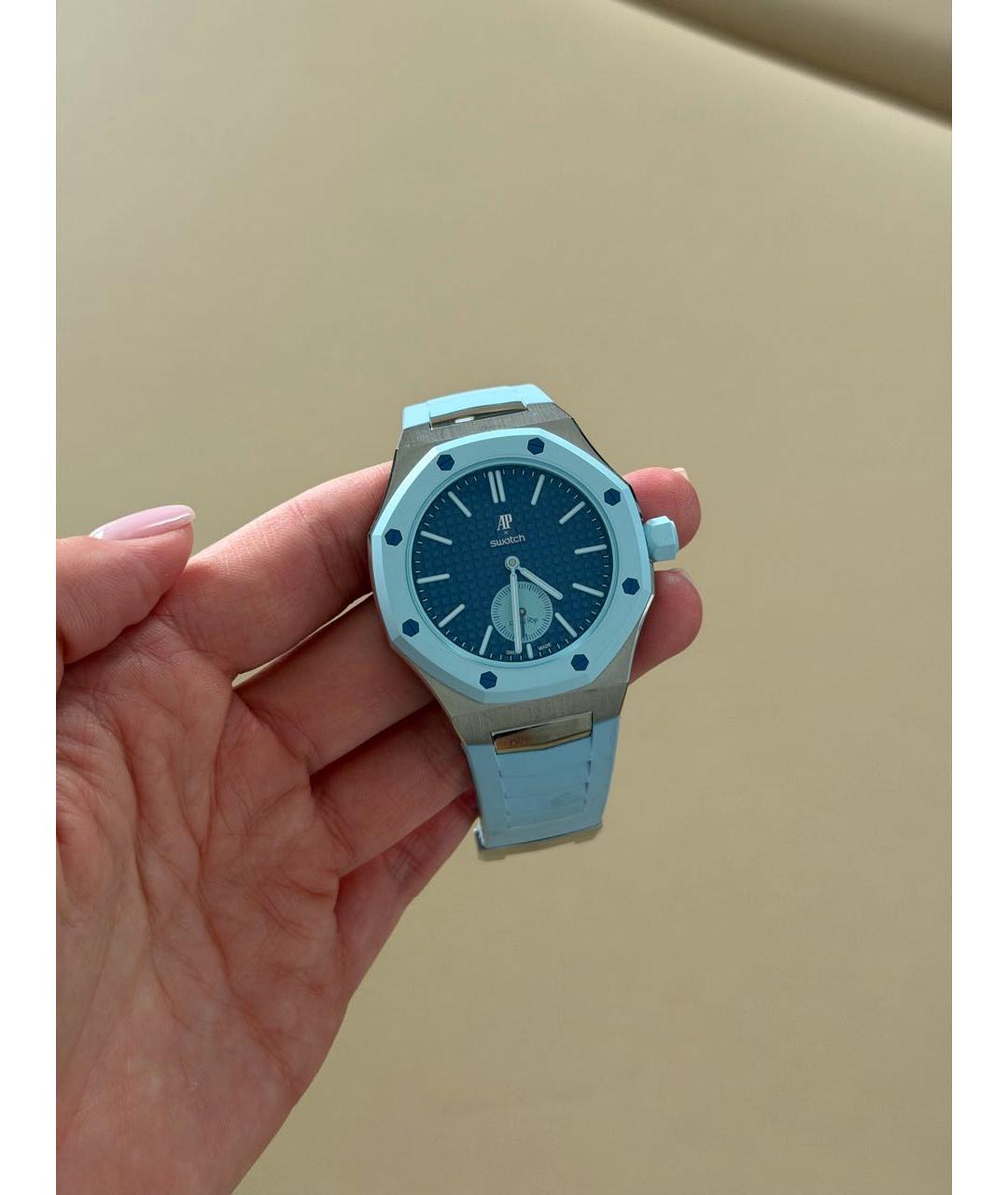 Swatch Голубые часы, фото 9