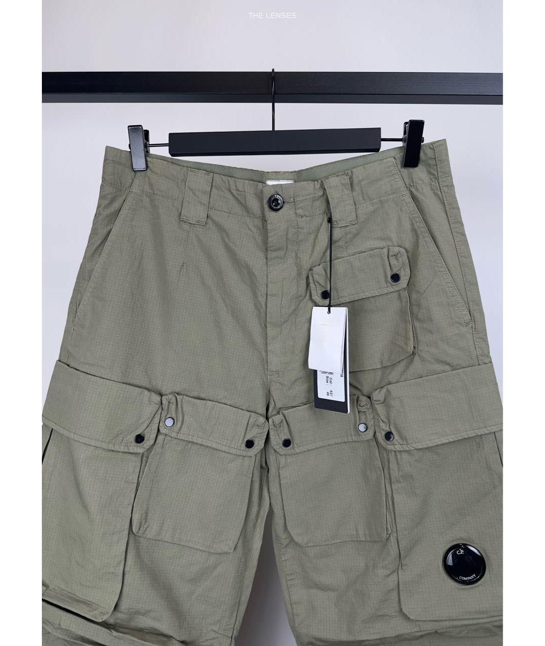 CP COMPANY Хаки хлопко-эластановые повседневные брюки, фото 3