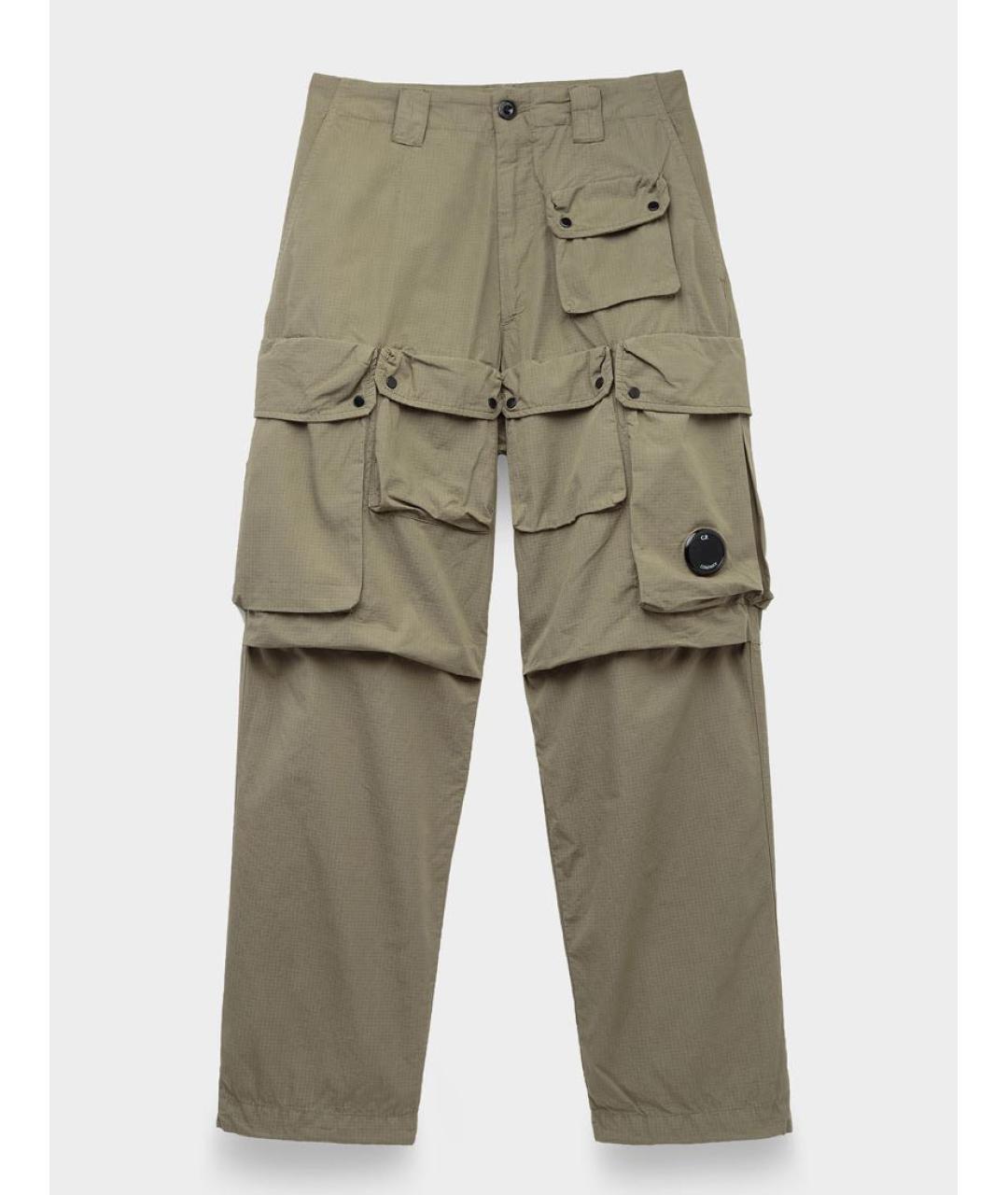 CP COMPANY Хаки хлопко-эластановые повседневные брюки, фото 9