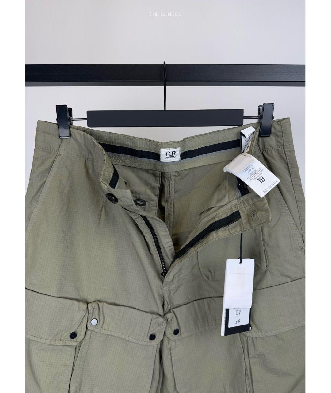 CP COMPANY Хаки хлопко-эластановые повседневные брюки, фото 7