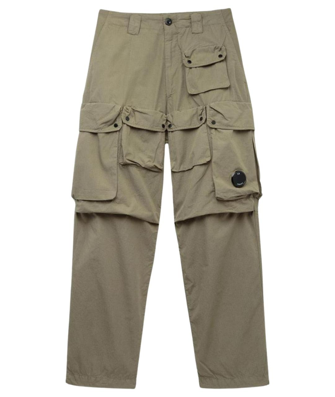 CP COMPANY Хаки хлопко-эластановые повседневные брюки, фото 1