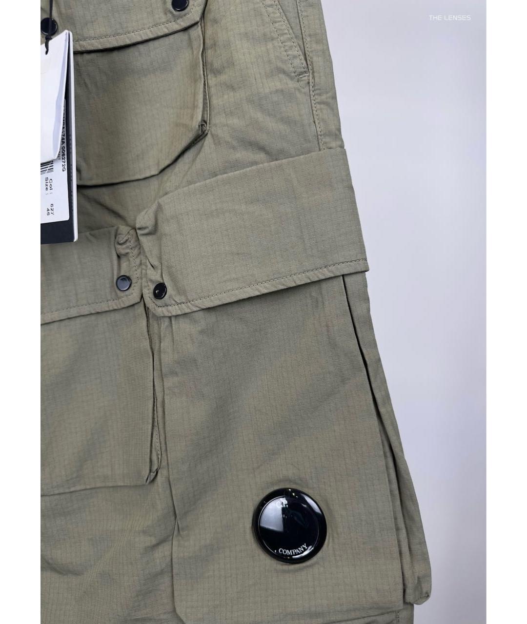 CP COMPANY Хаки хлопко-эластановые повседневные брюки, фото 6