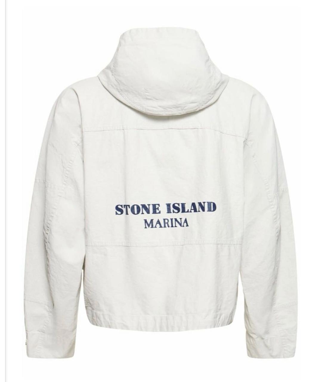 STONE ISLAND Белая льняная куртка, фото 2