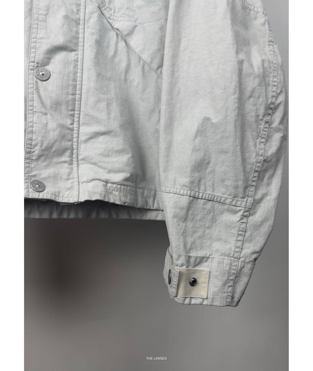 STONE ISLAND Белая льняная куртка, фото 6