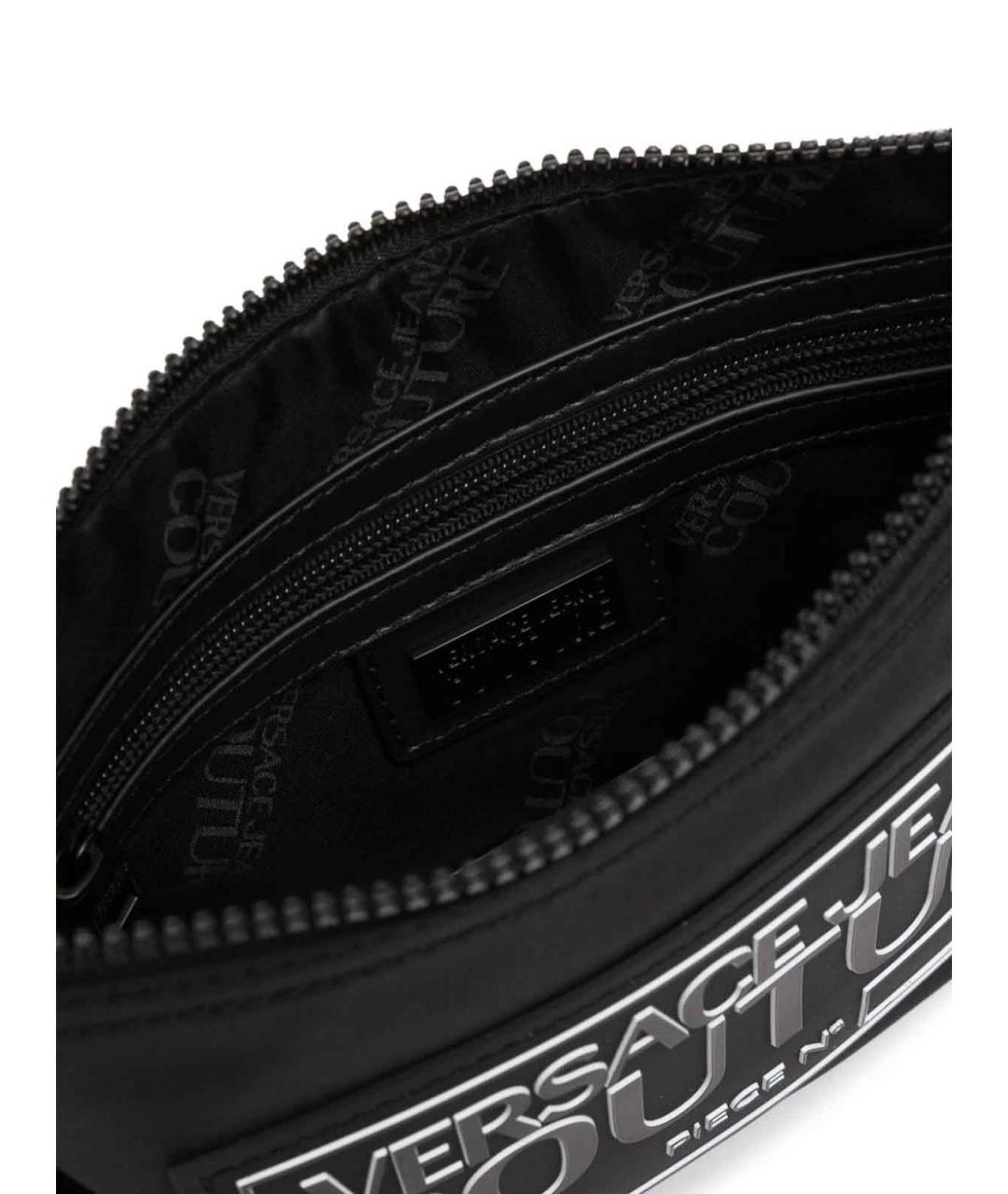 VERSACE JEANS COUTURE Черная синтетическая барсетка, фото 5