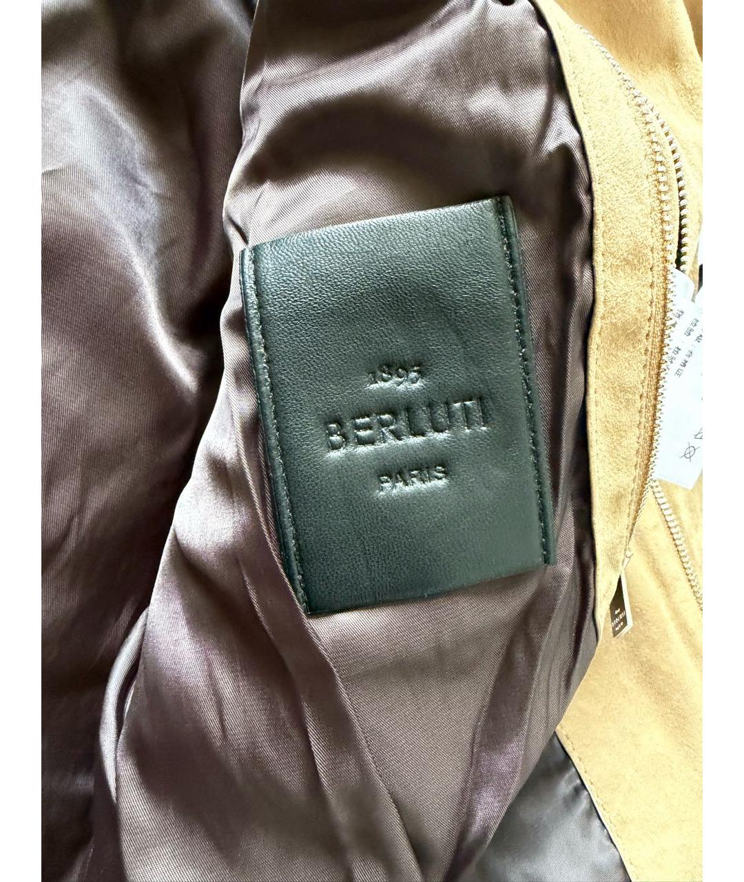 BERLUTI Коричневая кожаная куртка, фото 6