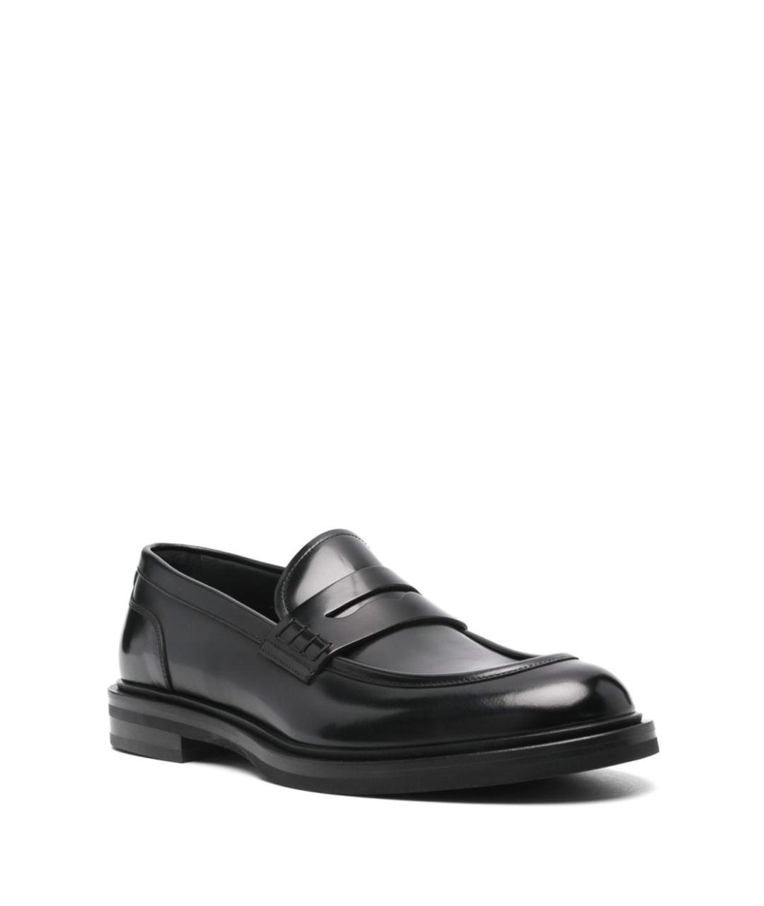 DOLCE&GABBANA Черные кожаные лоферы, фото 2