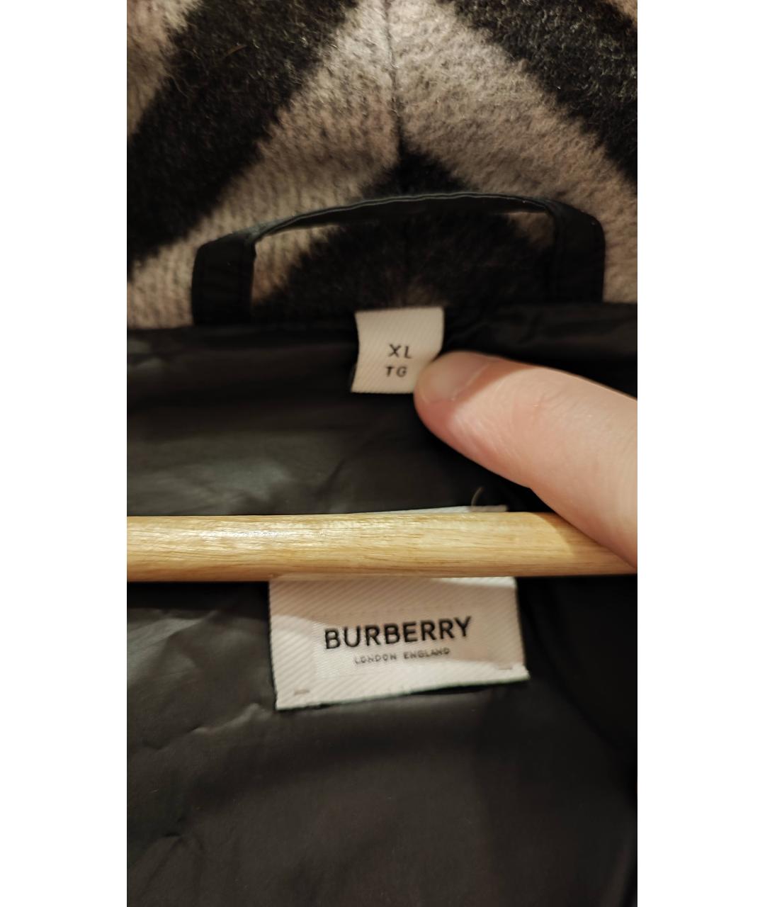 BURBERRY Черный полиэстеровый пуховик, фото 3