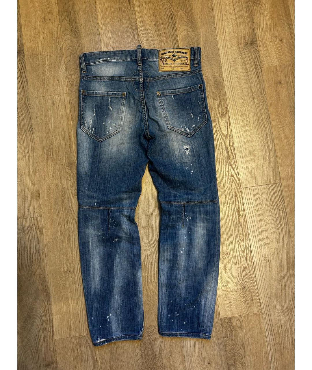 DSQUARED2 Синие хлопко-полиэстеровые джинсы скинни, фото 2