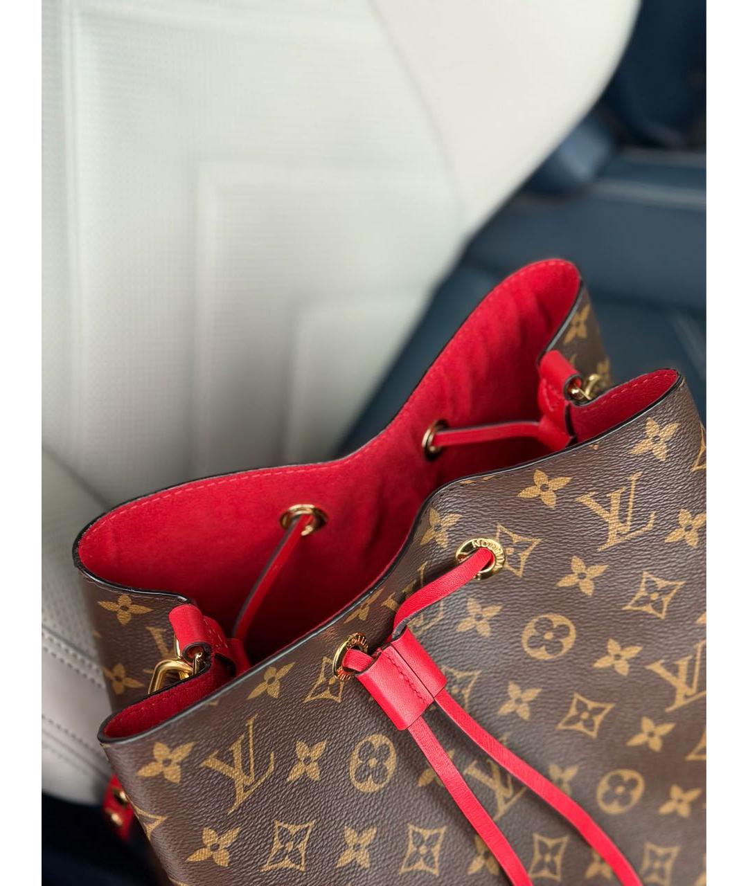 LOUIS VUITTON Коричневая сумка через плечо из канвы, фото 8