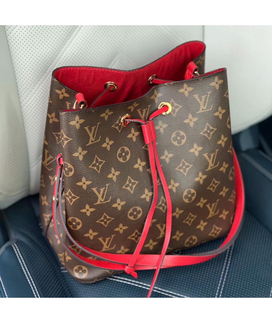 LOUIS VUITTON Коричневая сумка через плечо из канвы, фото 5