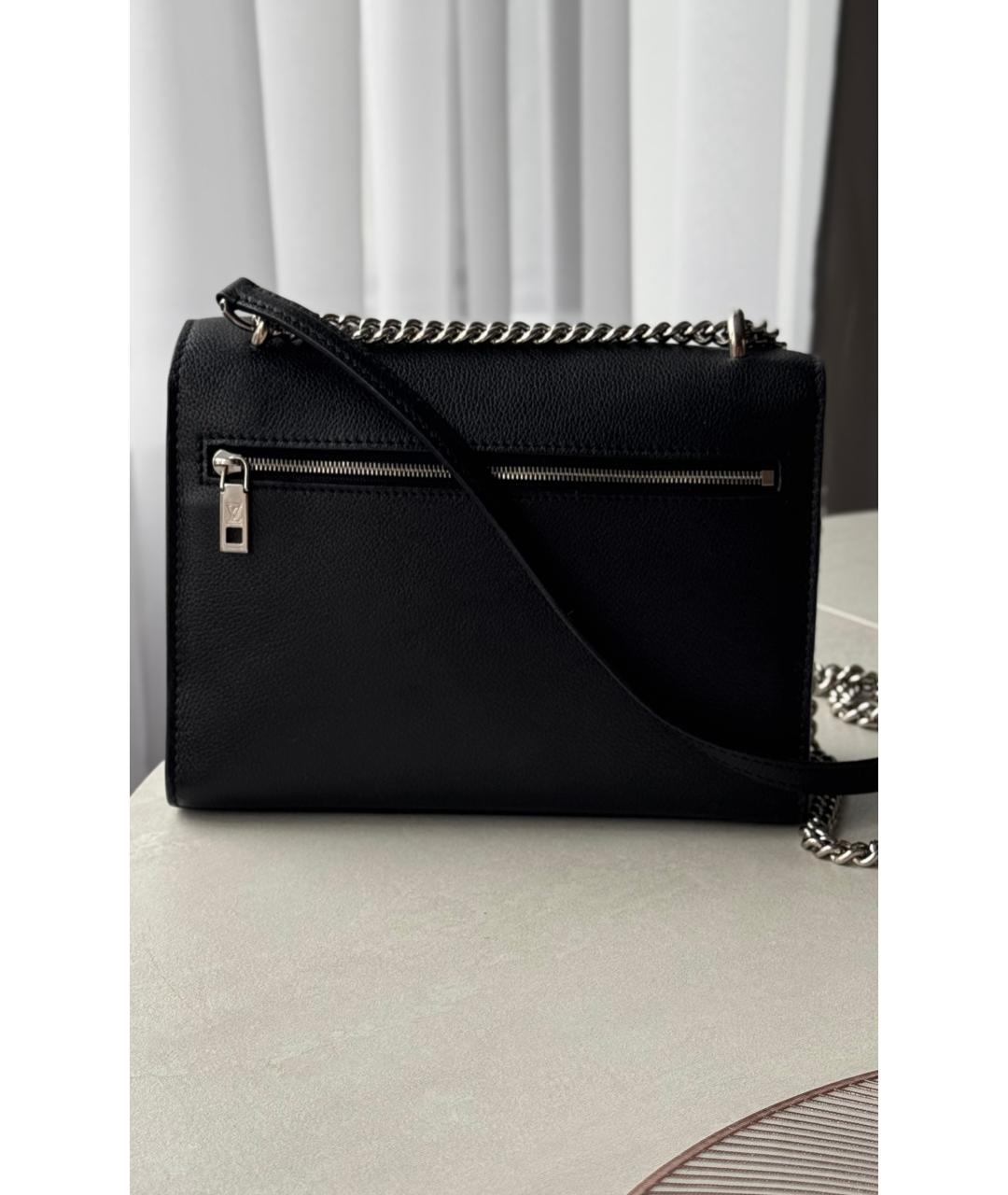 LOUIS VUITTON Черная кожаная сумка через плечо, фото 3