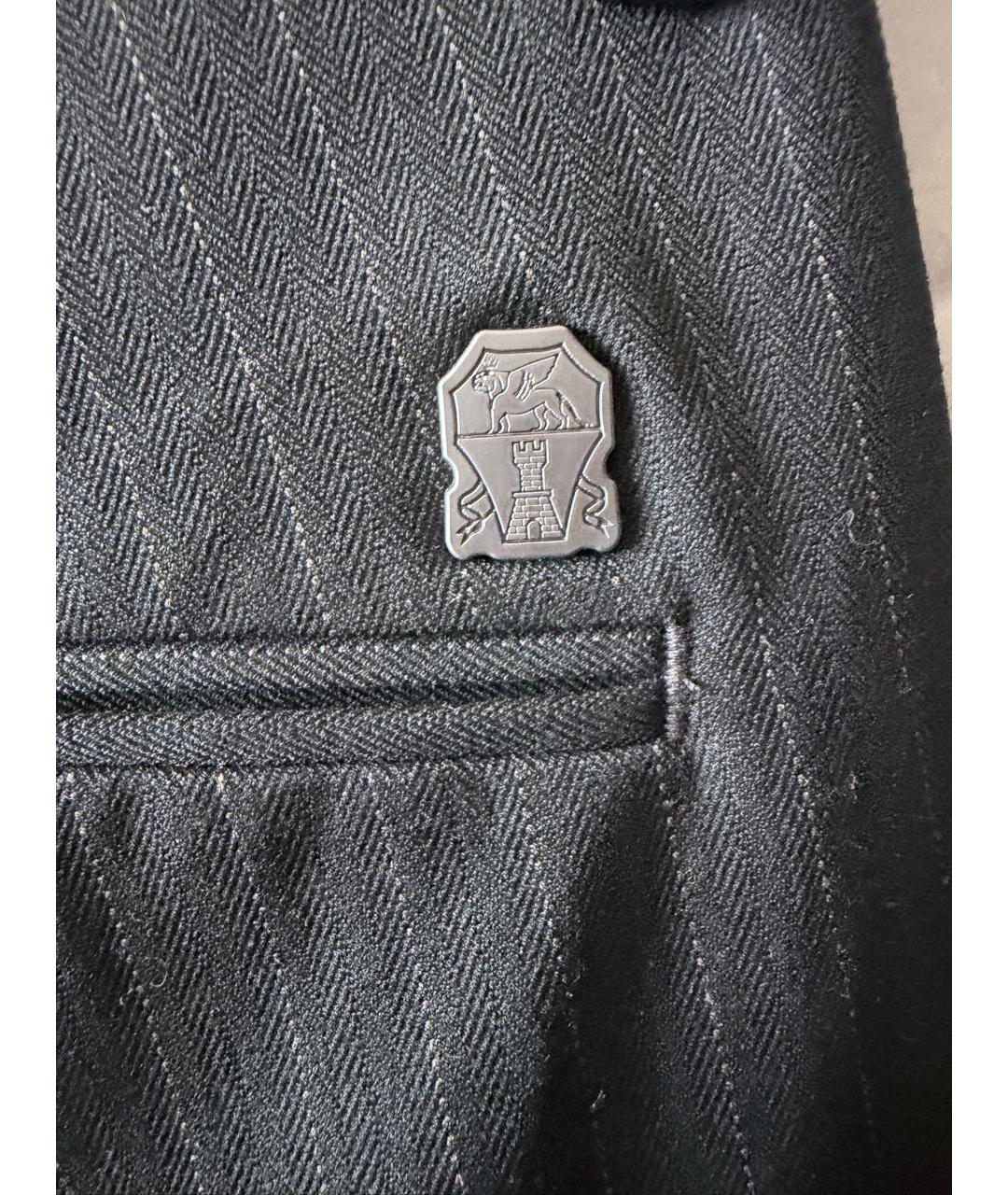 BRUNELLO CUCINELLI Черные хлопковые классические брюки, фото 4