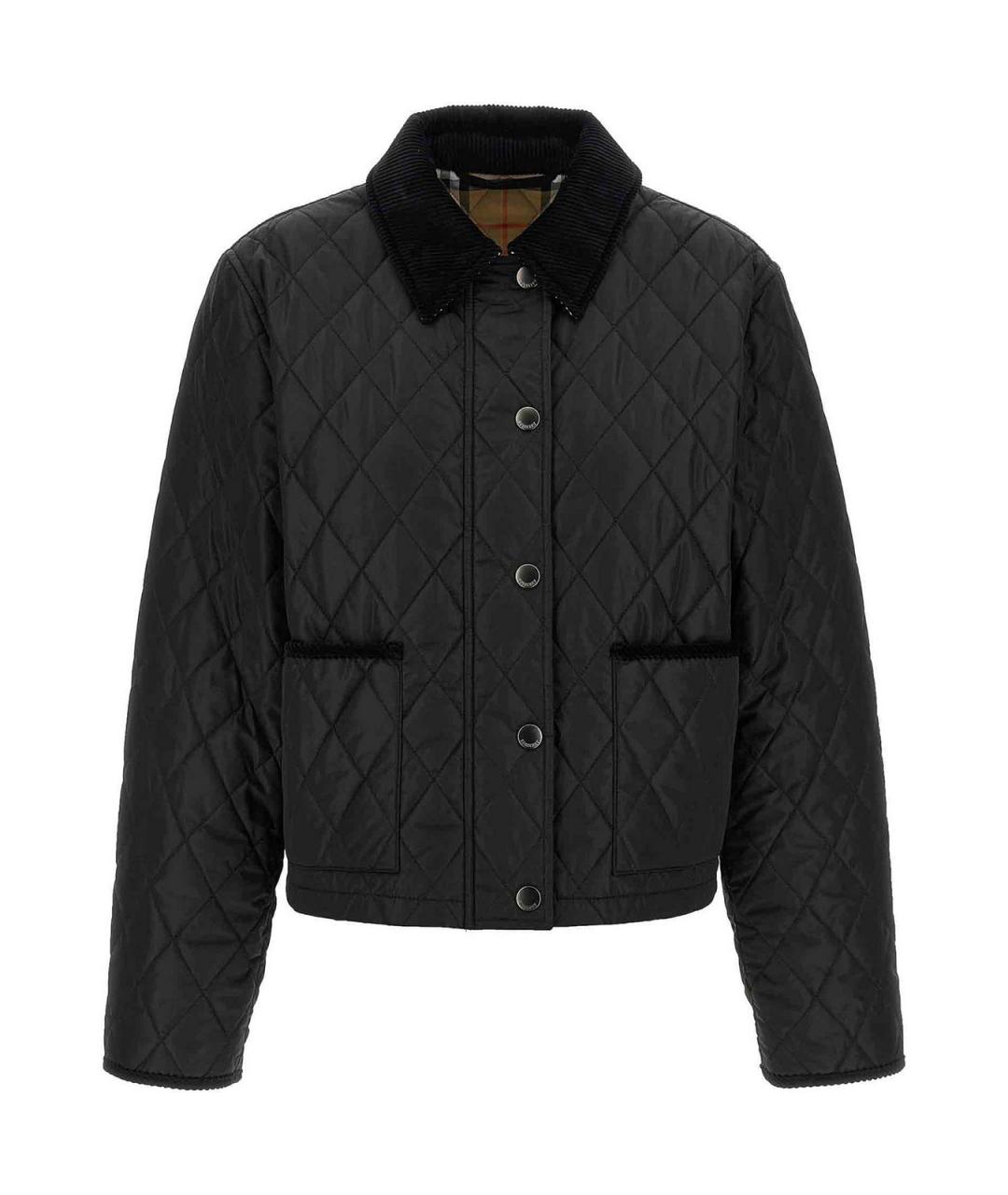BURBERRY Черная хлопковая куртка, фото 1