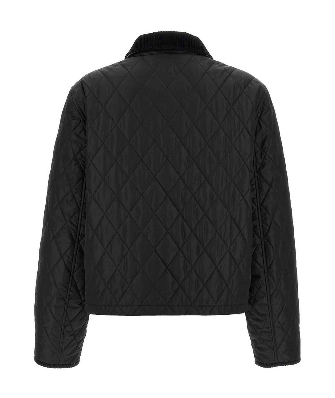 BURBERRY Черная хлопковая куртка, фото 2