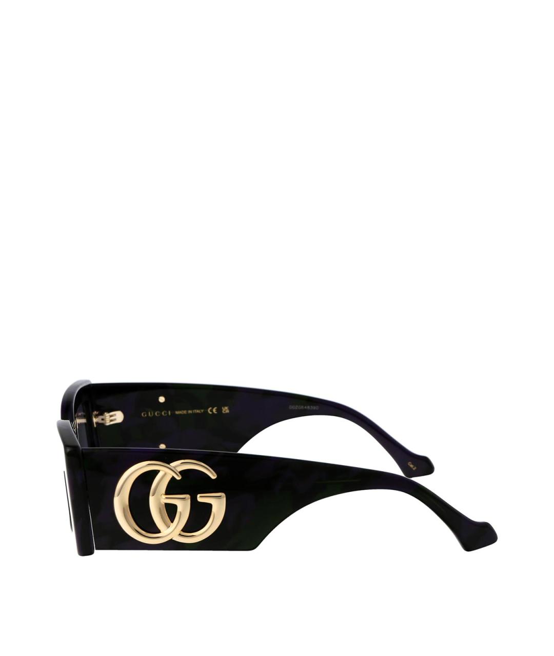 GUCCI Черные пластиковые солнцезащитные очки, фото 3