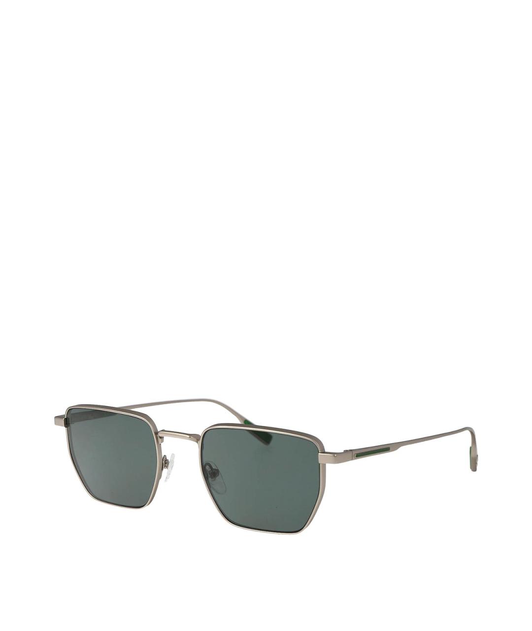 LACOSTE Серебряные металлические солнцезащитные очки, фото 2