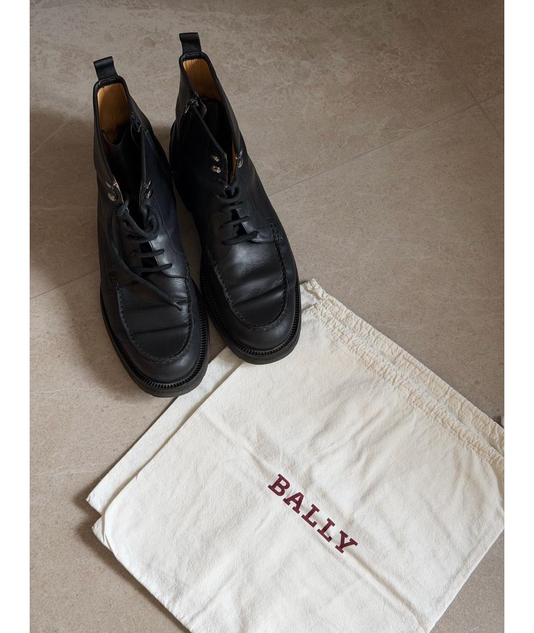 BALLY Черные кожаные высокие ботинки, фото 5