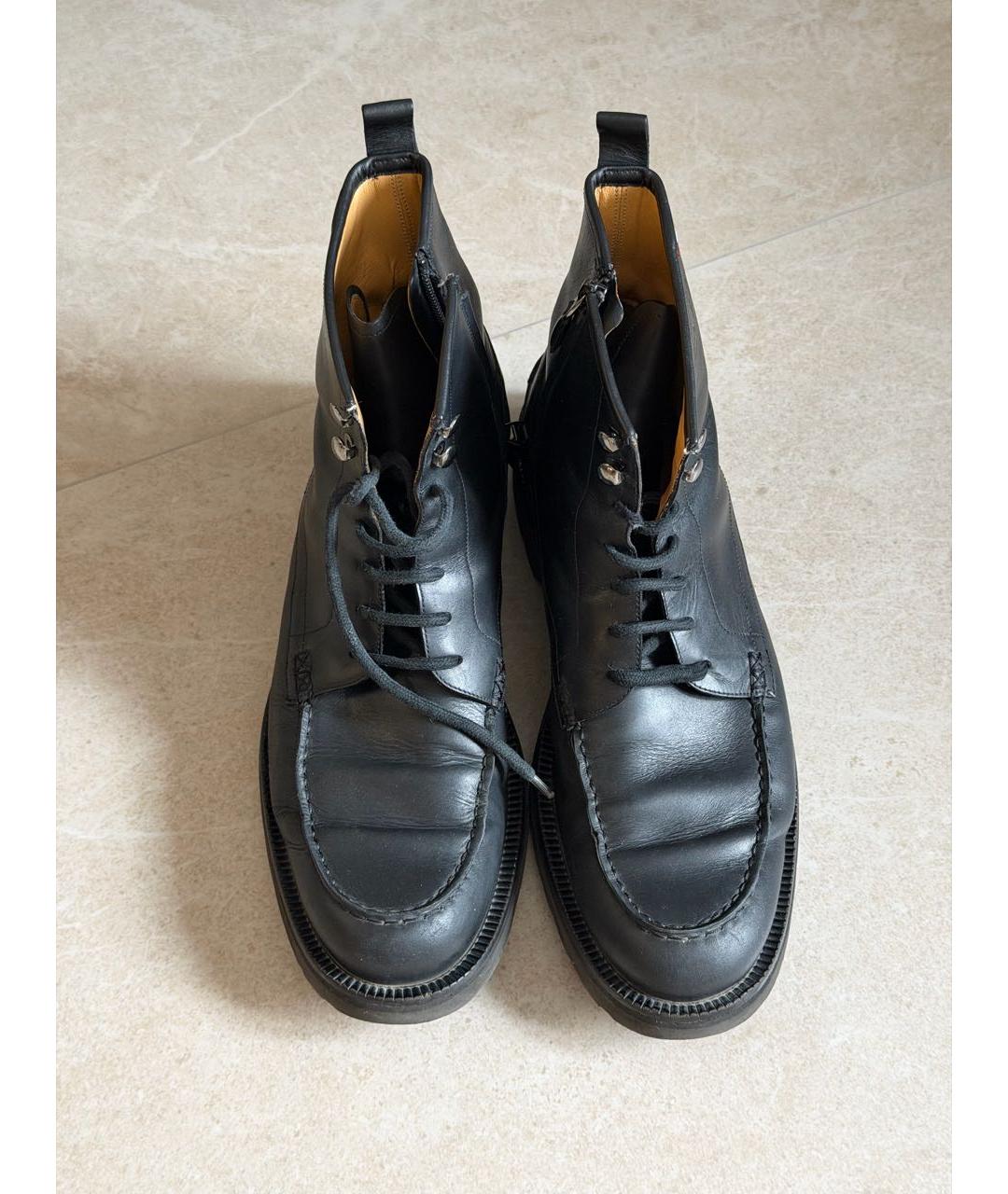 BALLY Черные кожаные высокие ботинки, фото 2