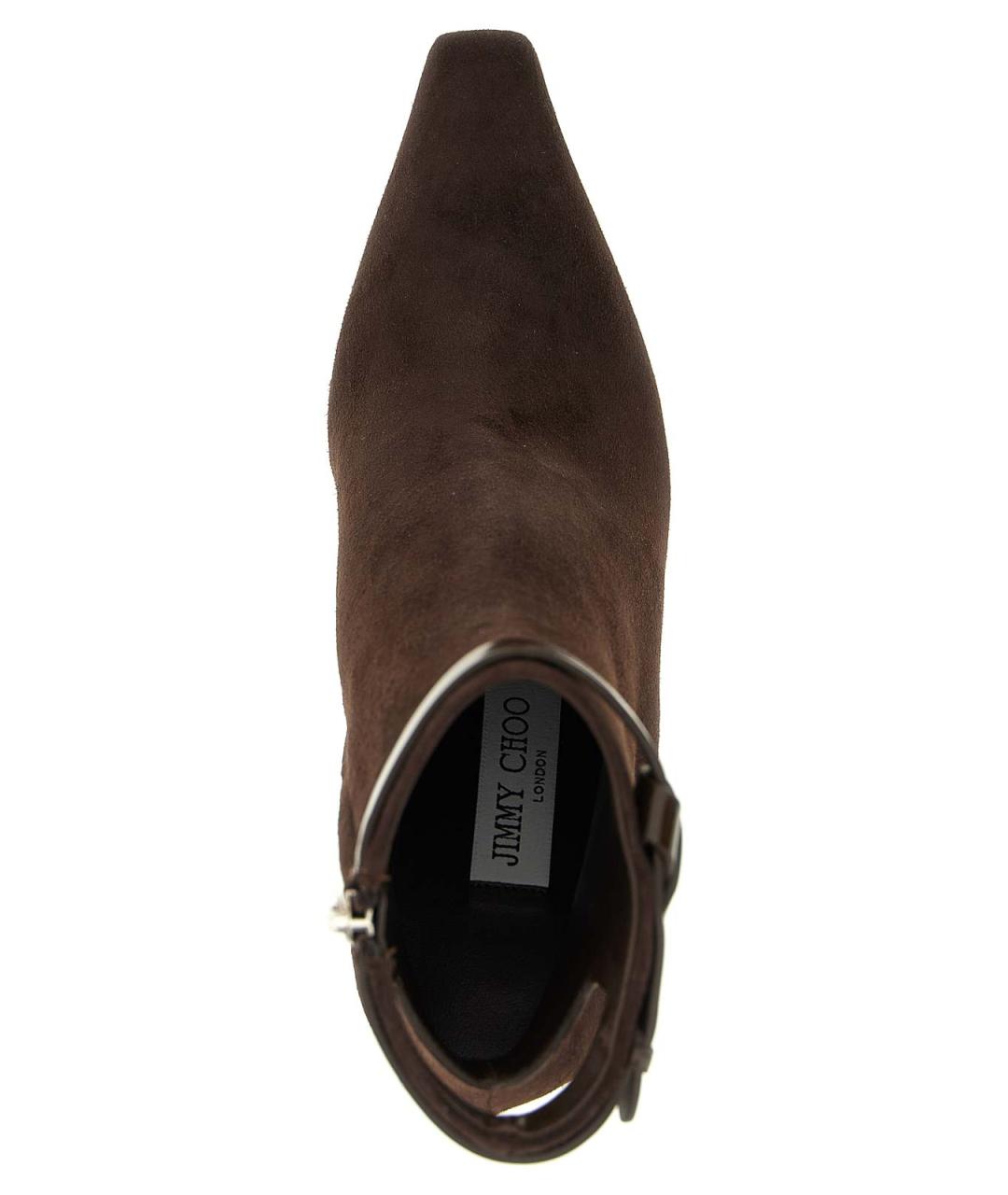 JIMMY CHOO Коричневые замшевые ботильоны, фото 4