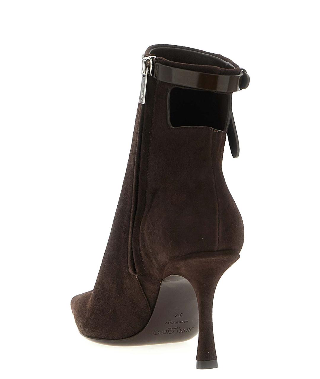JIMMY CHOO Коричневые замшевые ботильоны, фото 3