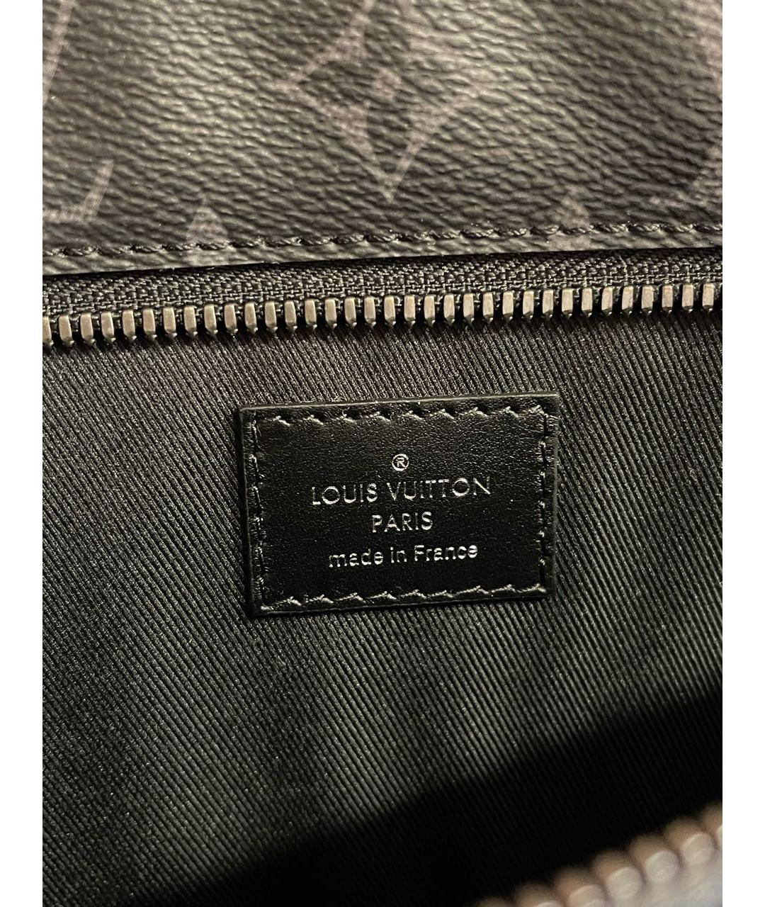 LOUIS VUITTON Черная папка для документов из канвы, фото 7